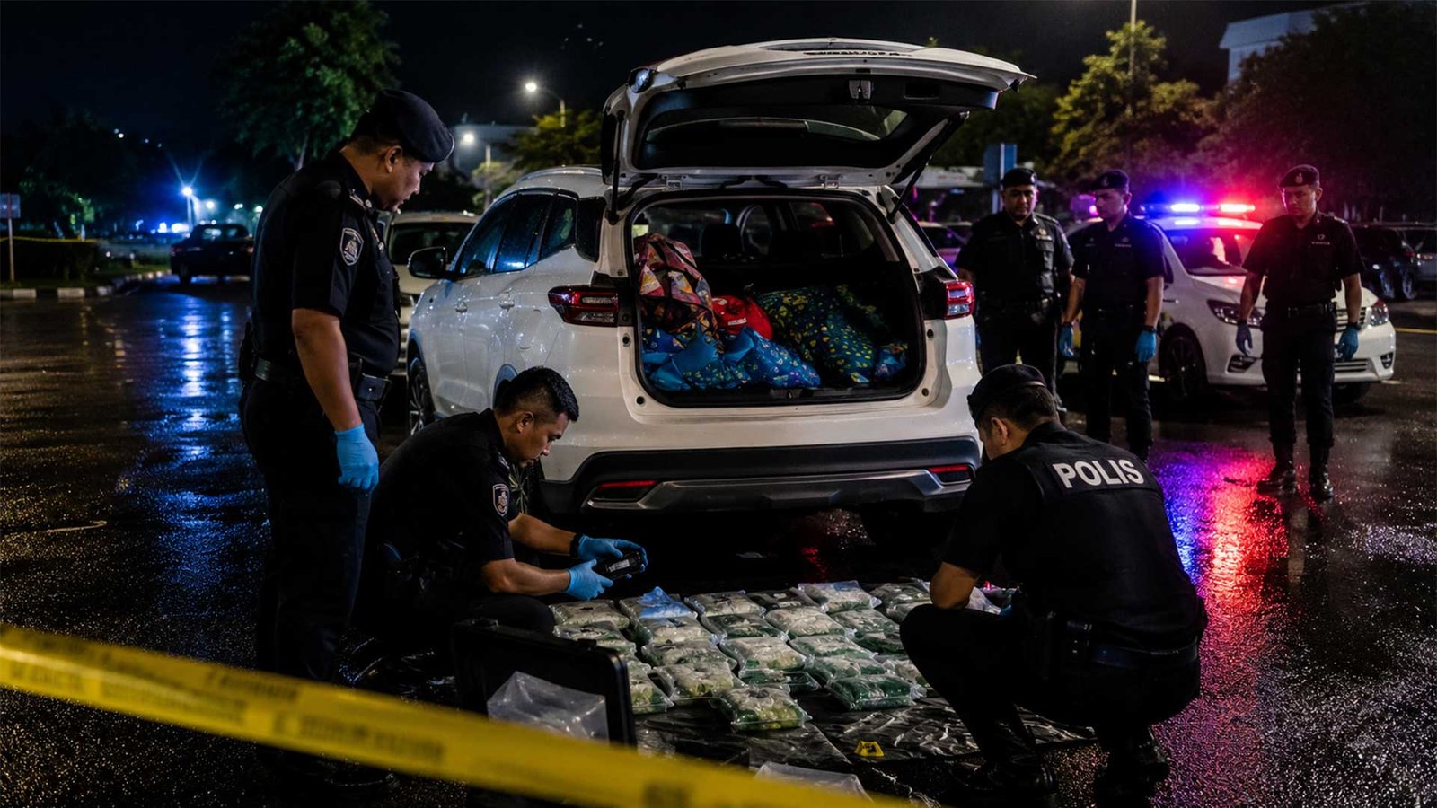 Laporan Cubaan Pecah Kereta Bongkar Rampasan Syabu RM3.85 Juta – Dua Lelaki Ditahan