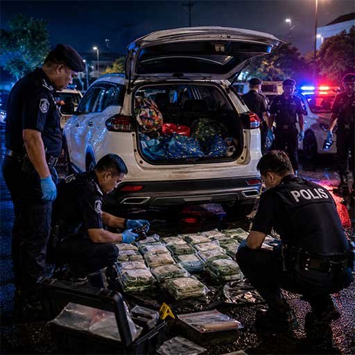 Laporan Cubaan Pecah Kereta Bongkar Rampasan Syabu RM3.85 Juta – Dua Lelaki Ditahan
